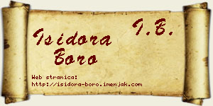 Isidora Boro vizit kartica